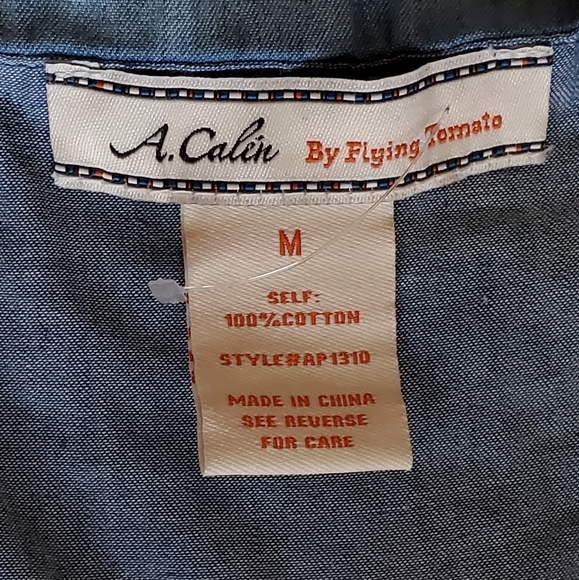 Flying‎ Tomato A. Calin Chambray Strappy Jumpsuit. - Picture 13 of 13